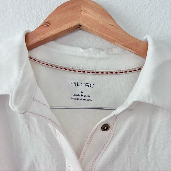 Anthropologie Pilcro Bonfire Rugby Ruffle Peplum Top in Pink Sz S NWOT - Picture 5 of 7